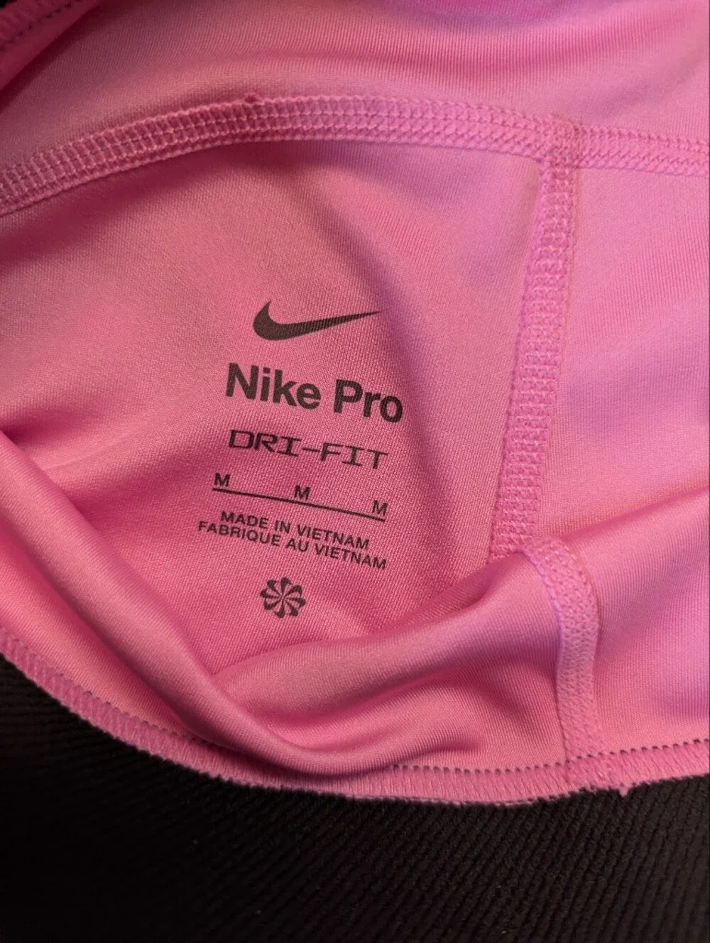 Nike Pink Pro Girls Shorts with Black Waistband